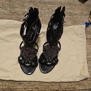 Giuseppe Zanotti Black Studded Heels